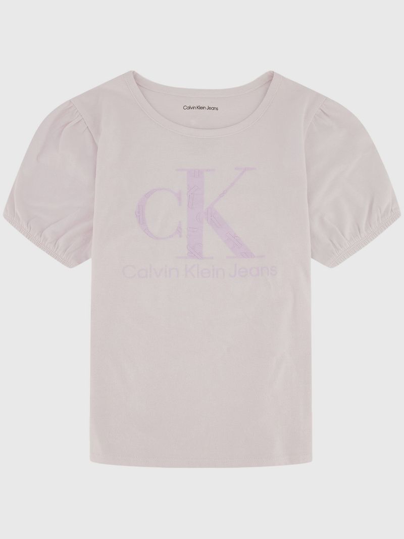 Polera-color-rosa-palido-Calvin-Klein-con-mangas-abullonadas