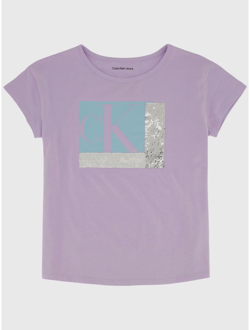 Polera Niña Colorblock Sequin