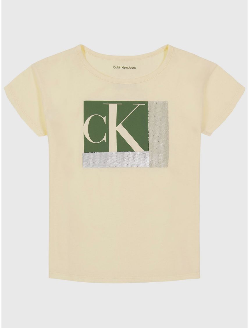 Polera Niña Colorblock Sequin