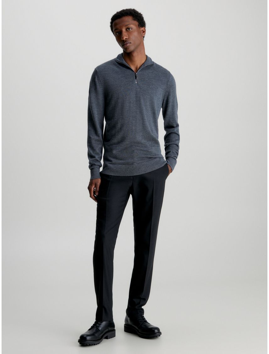 Sweater con Cierre Merino Quarter