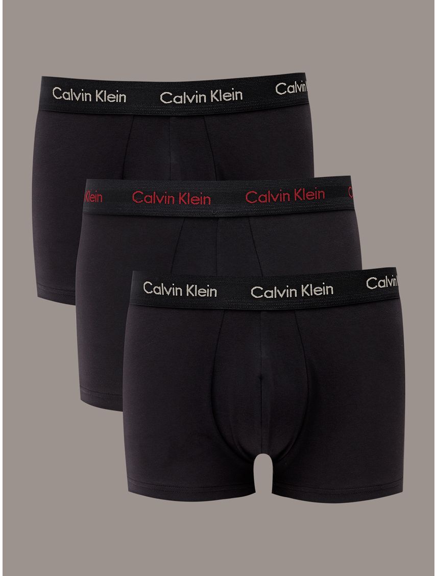Pack 3 Bóxers Low Rise Trunk Cotton Stretch