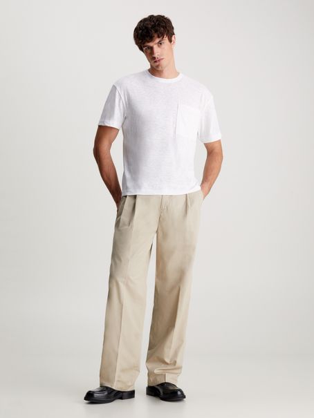 Polera Lightweight Slub Pocket