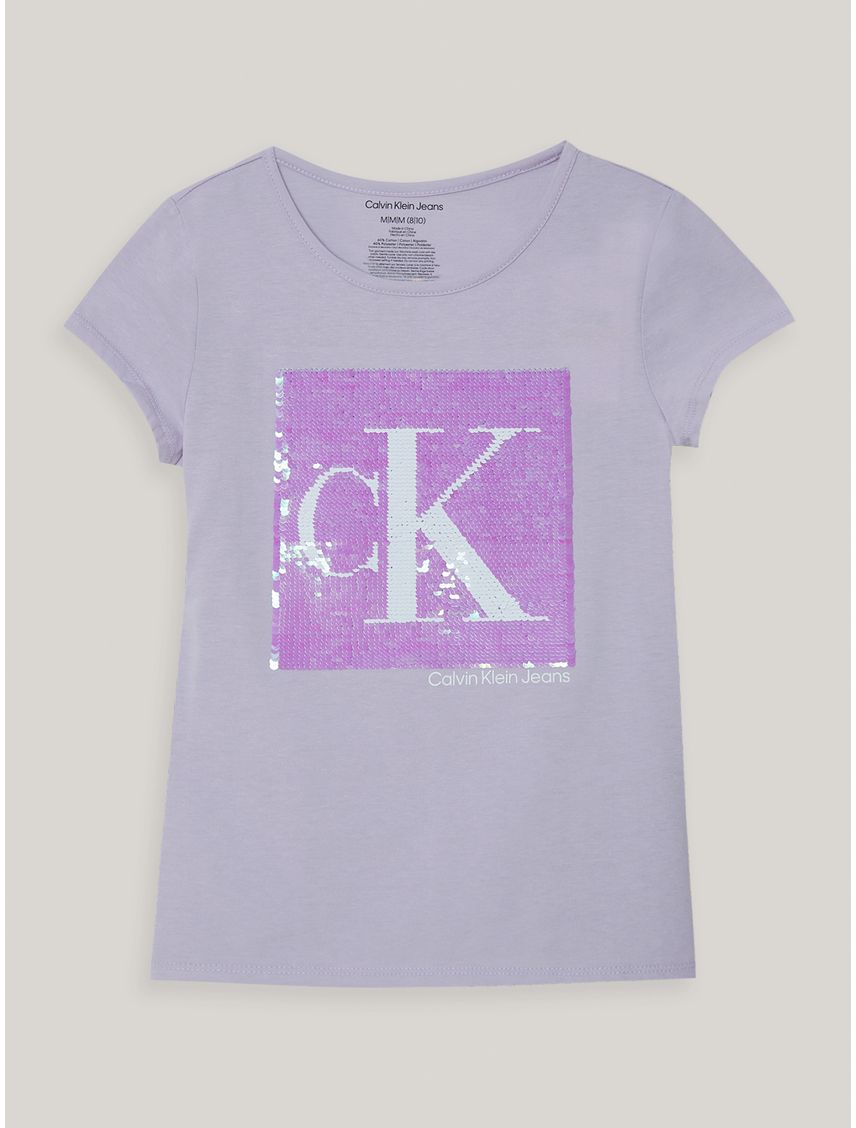 Polera Niña Monogram Sequin