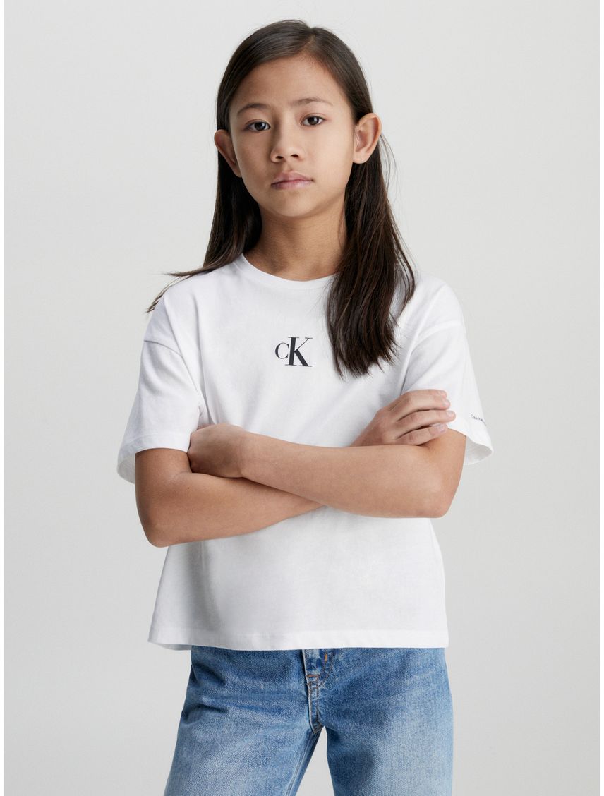 Polera Niña Ck Logo Boxy