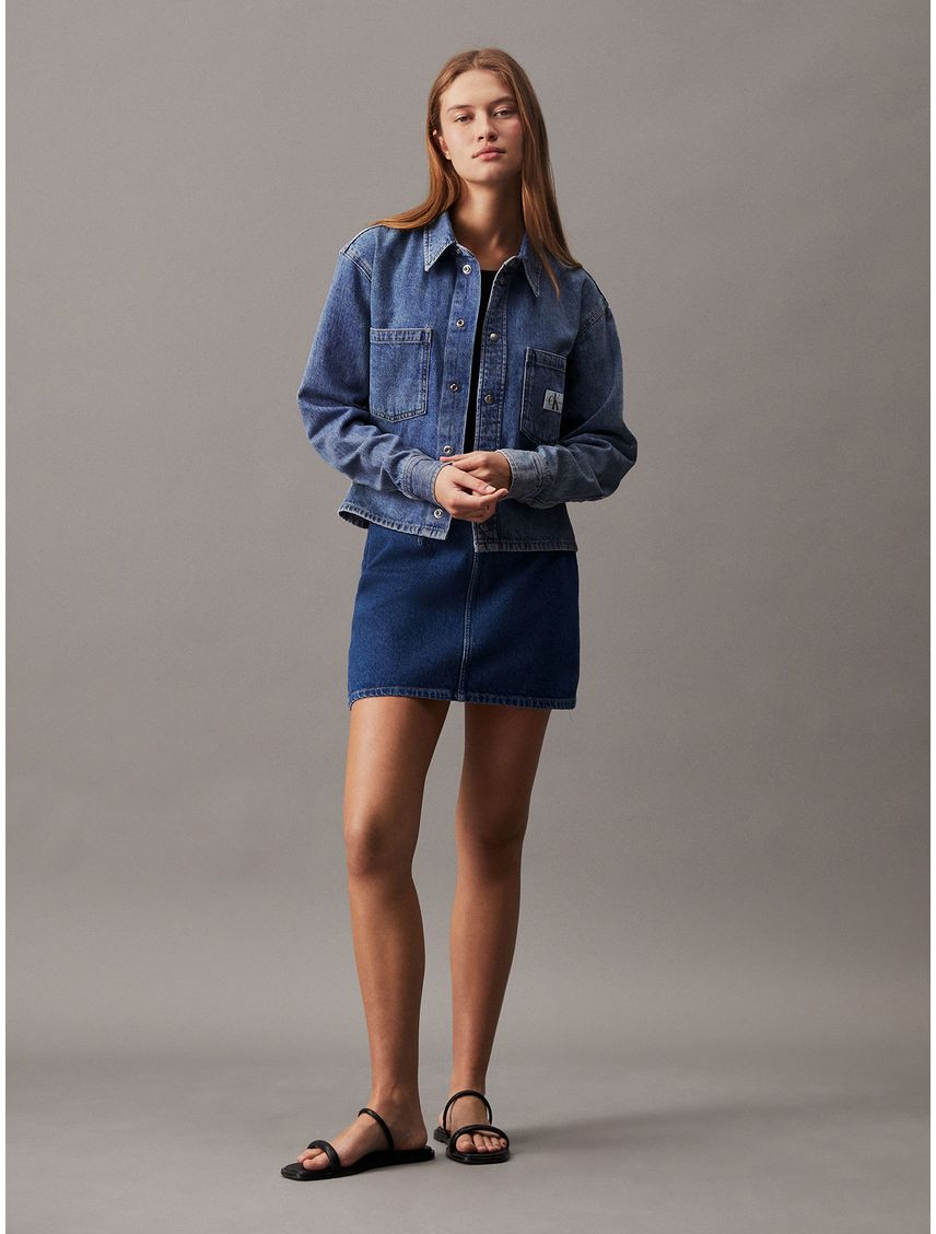 Camisa Cropped Dad Denim