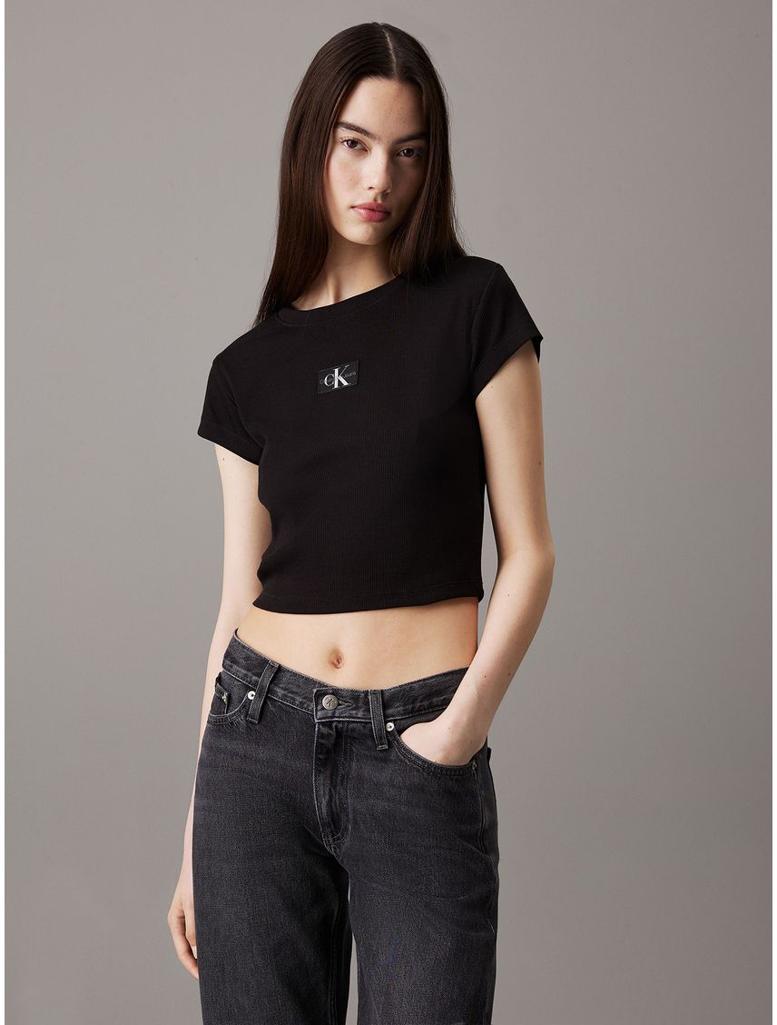 Polera Woven Label Rib Baby