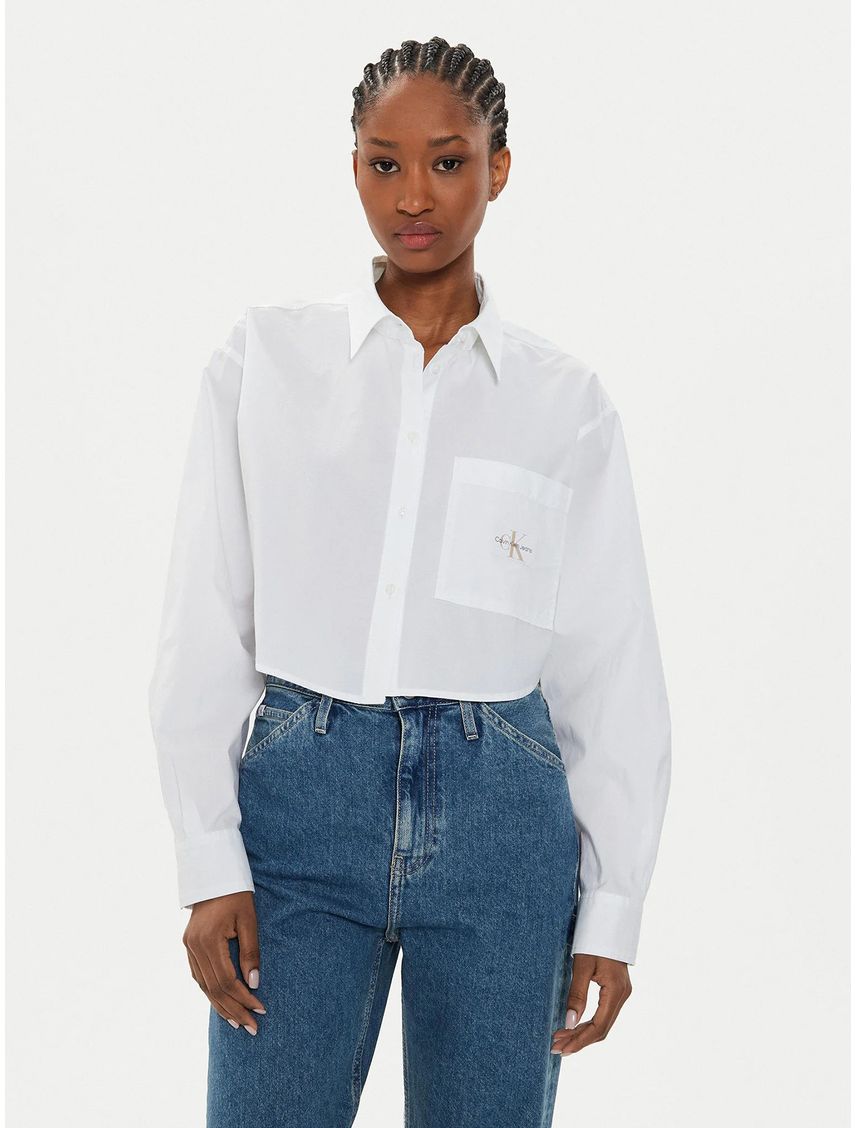 Camisa Woven Label Cropped