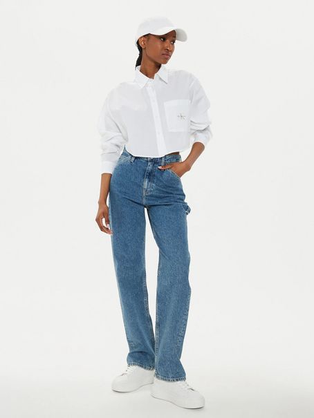 Camisa Woven Label Cropped