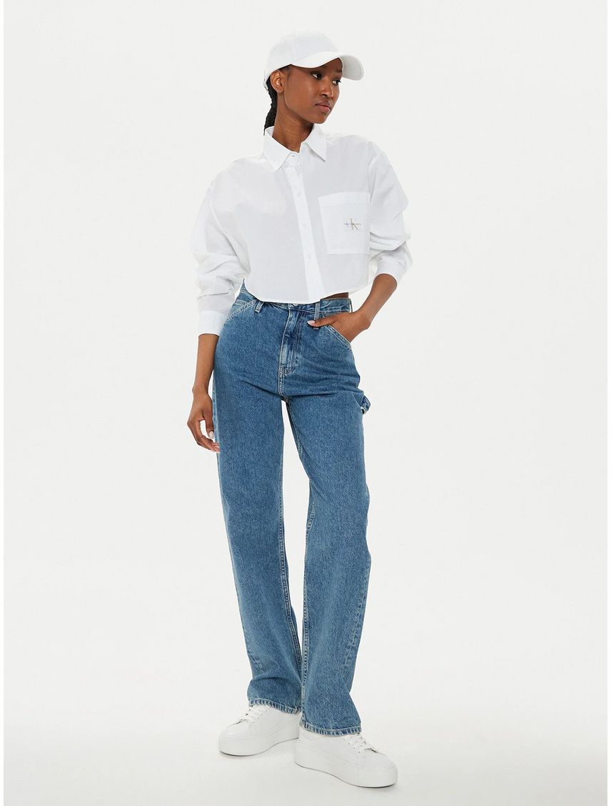 Camisa Woven Label Cropped