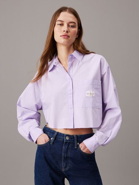 Camisa Woven Label Cropped