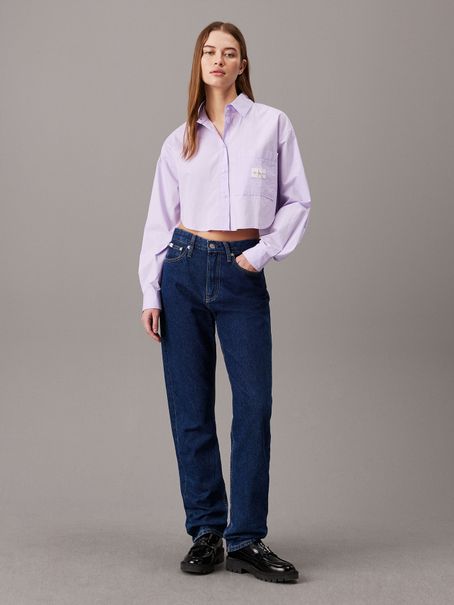Camisa Woven Label Cropped
