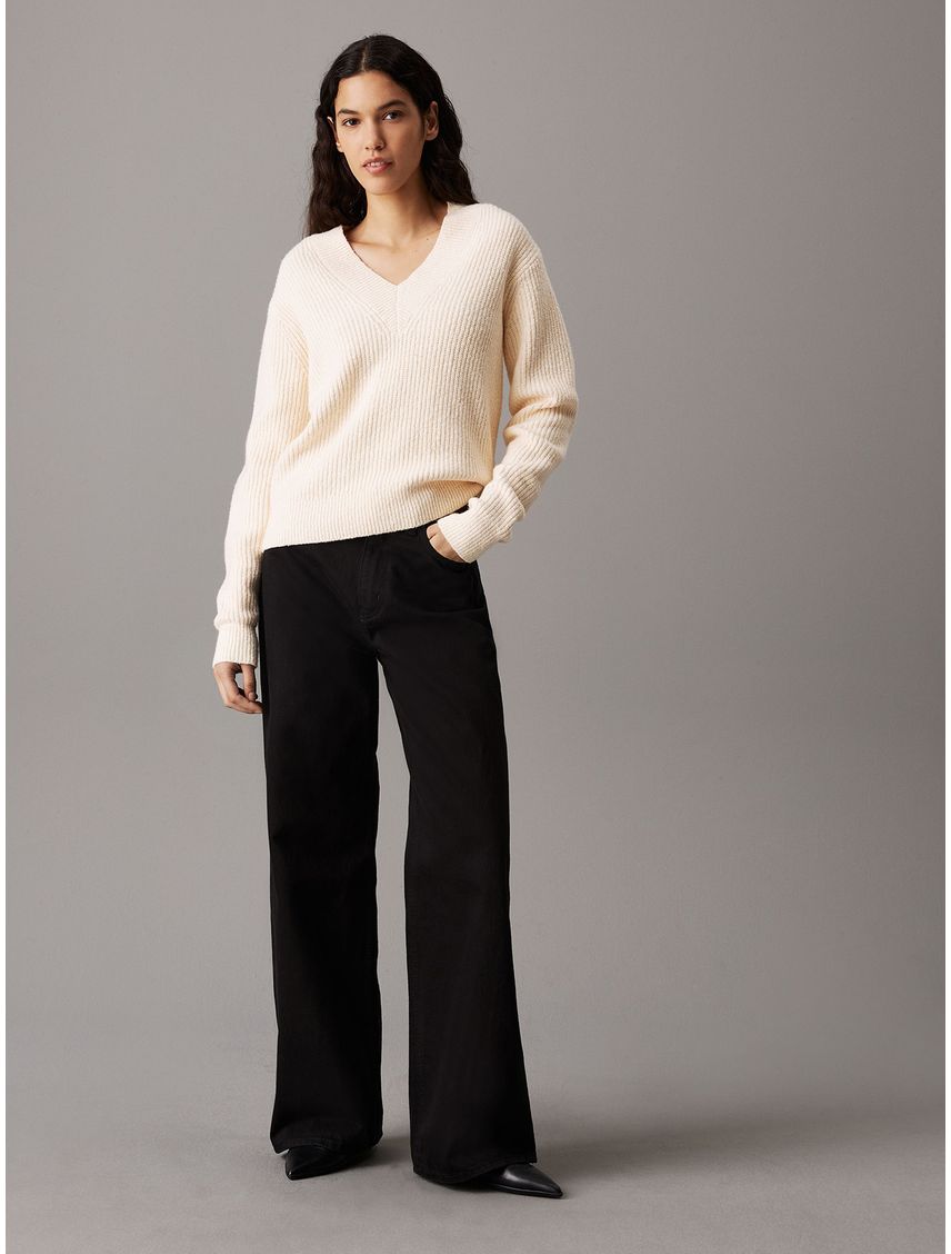 Sweater Boucle V Neck Relaxed