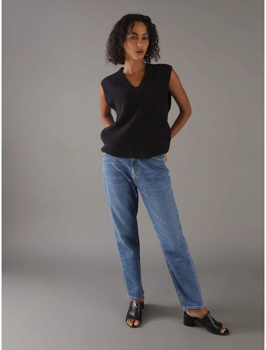 Sweater Boucle Rib V Neck