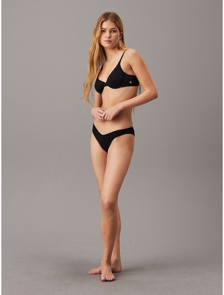 Parte Inferior de Bikini CK Monogram Texture