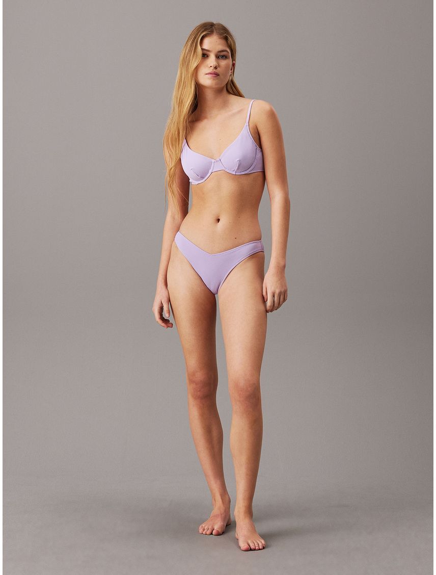 Parte Superior de Bikini CK Monogram Texture