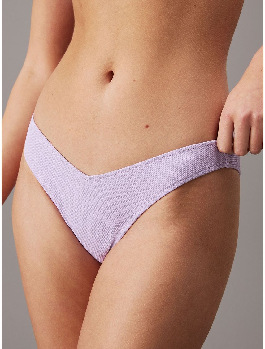 Parte Inferior de Bikini CK Monogram Texture