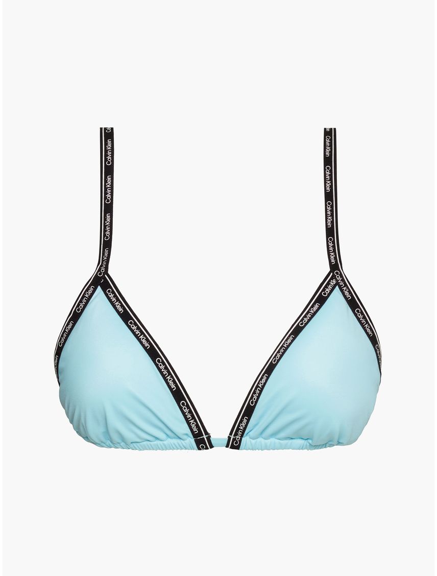 Parte Superior de Bikini Triangular Logo Tape