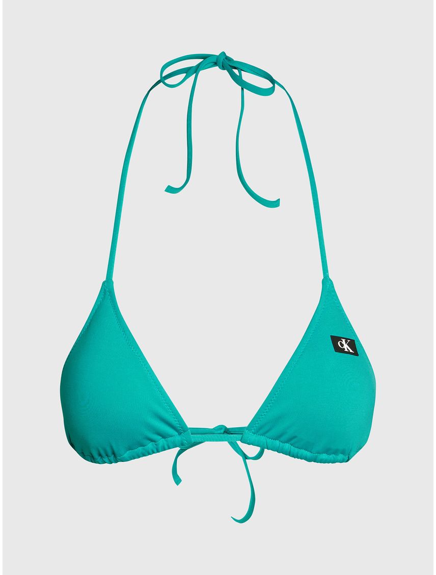 Parte Superior de Bikini Triangular CK Monogram