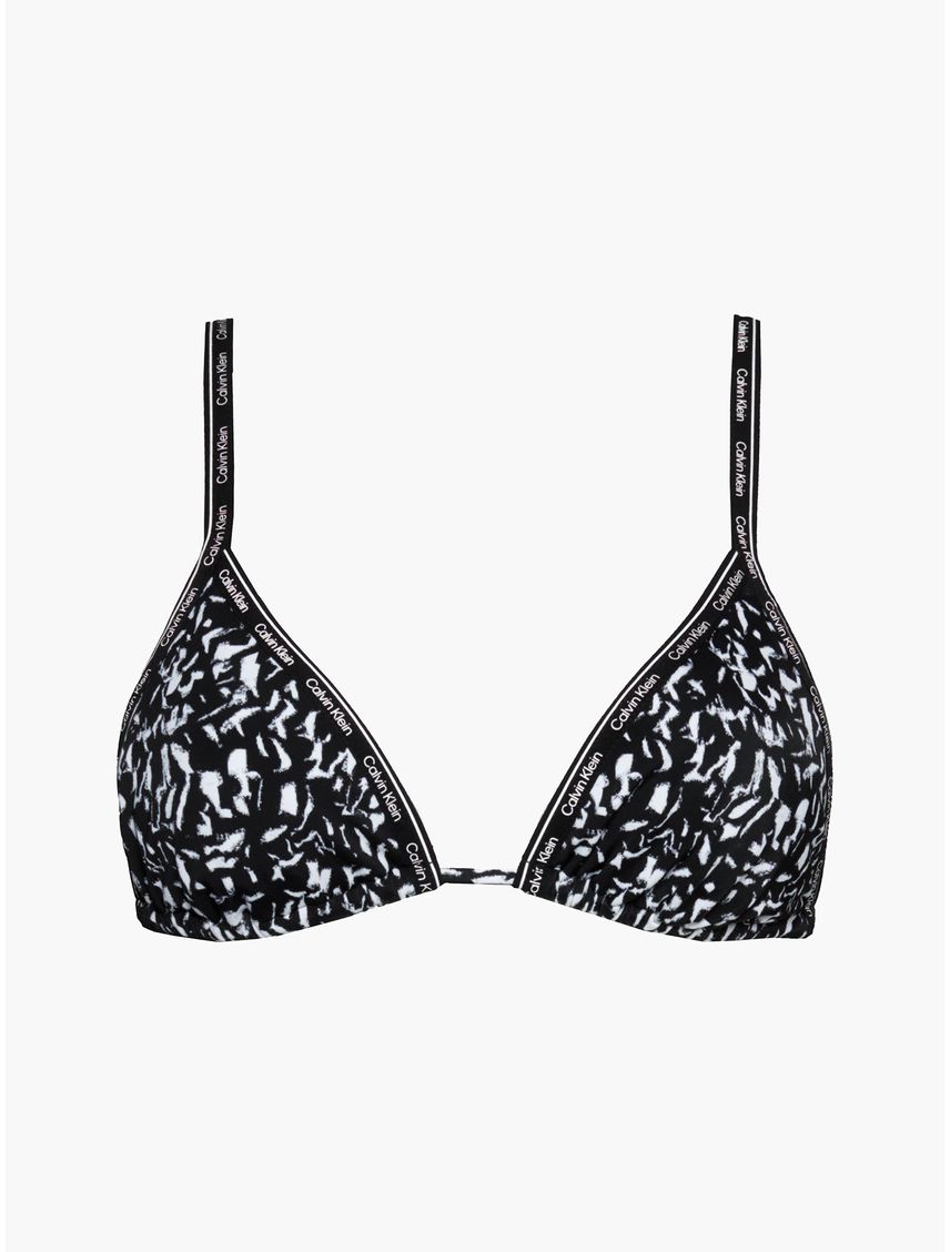 Parte Superior de Bikini Triangular Logo Tape