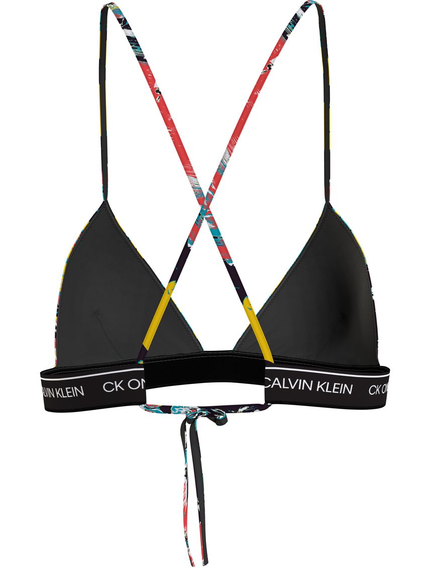 Top Bikini Triángulo Ck One Print