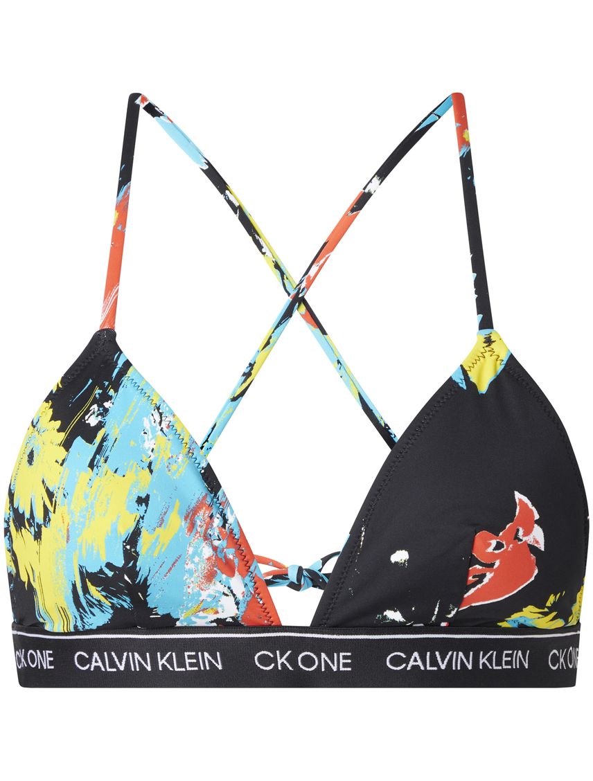 Top Bikini Triángulo Ck One Print