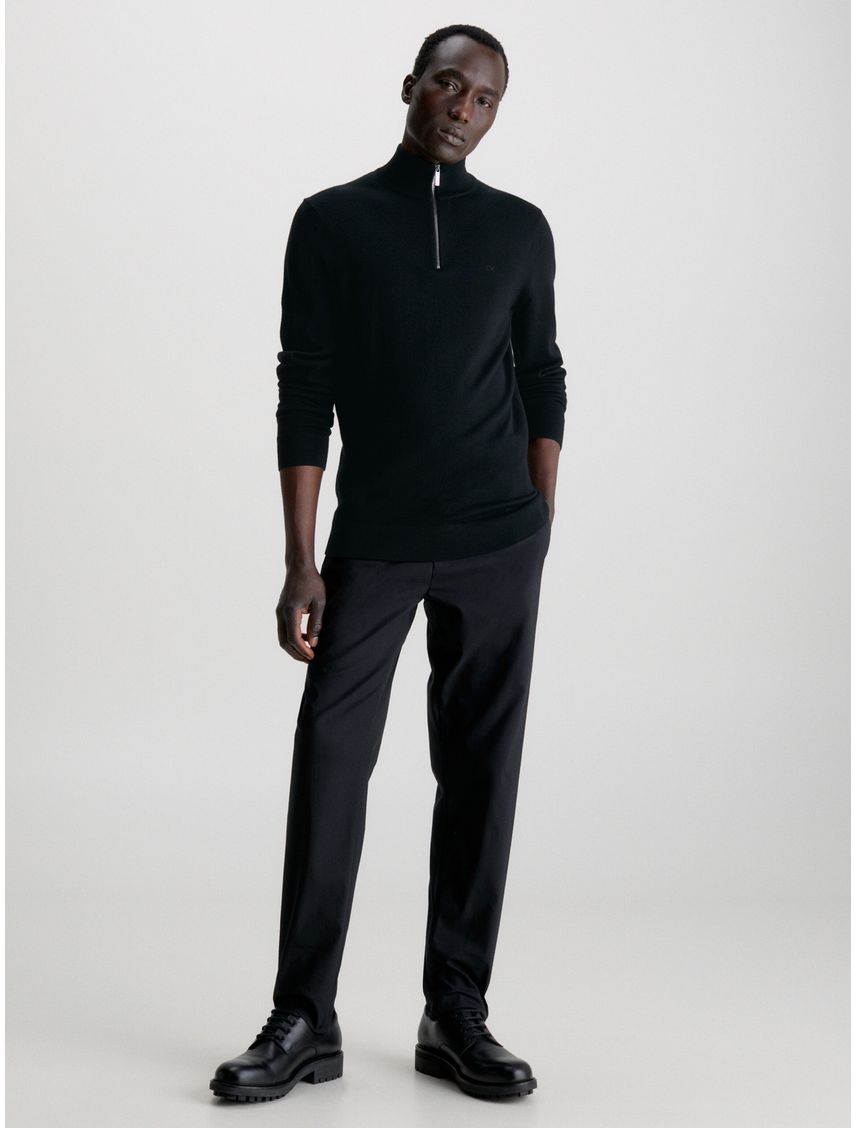 Sweater con Cierre Merino Quarter