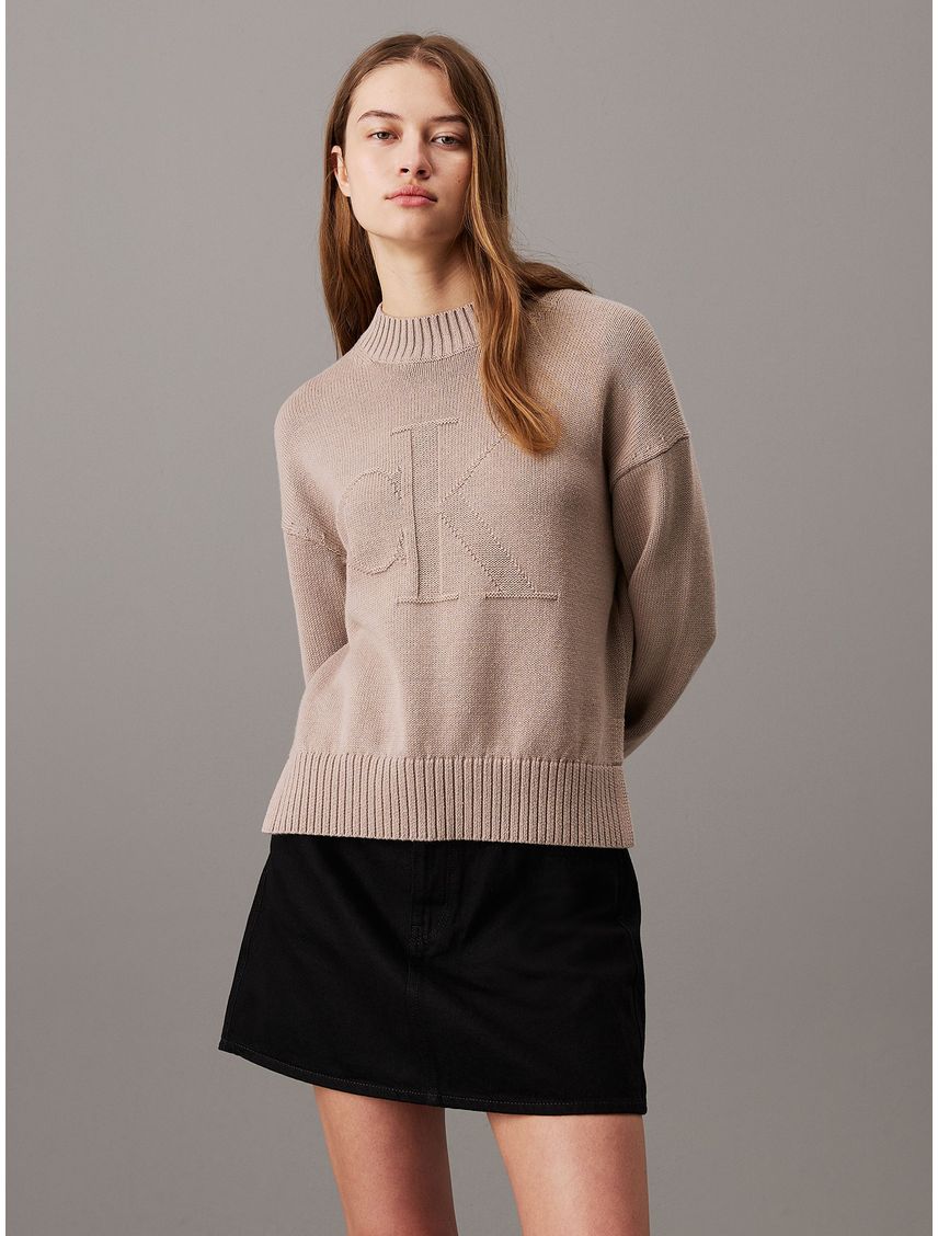 Sweater Ck Intarsia Loose