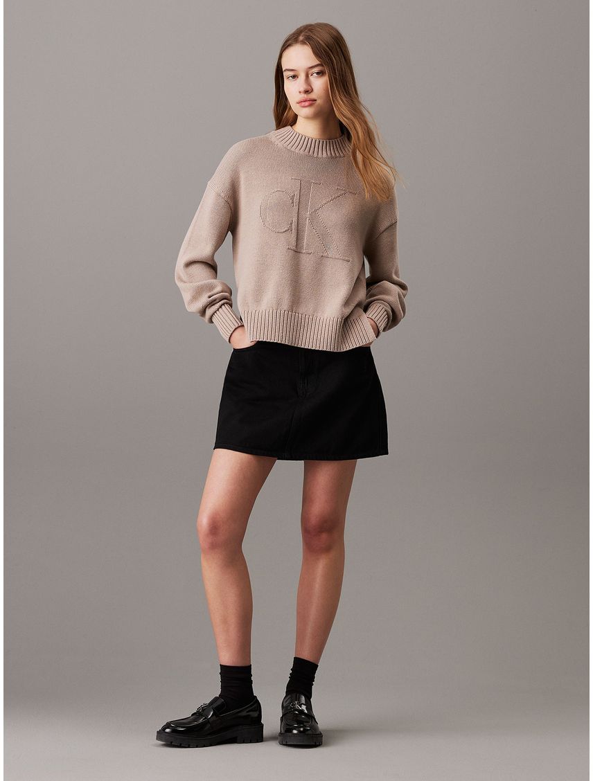 Sweater Ck Intarsia Loose