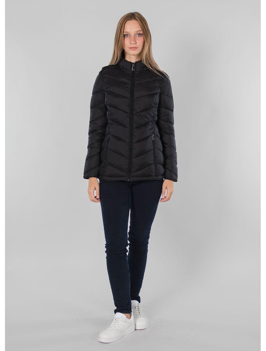Parka con cuello alto y gorro