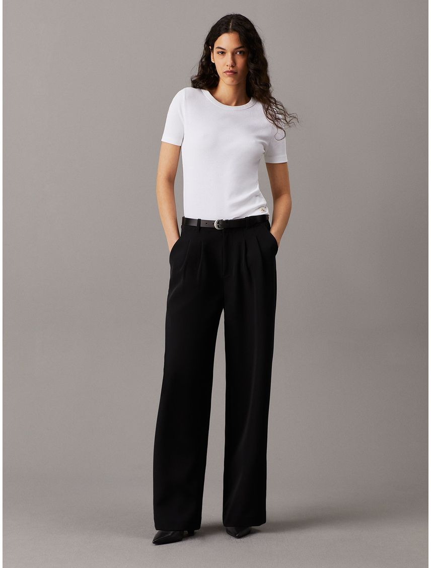 Pantalón Stretch Crepe Straight
