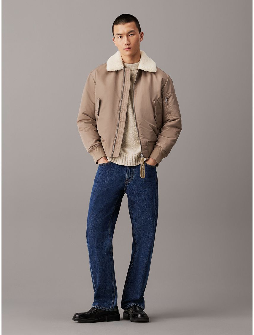 Chaqueta de aviador sherpa