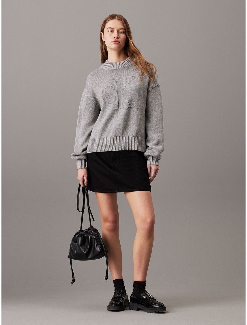 Sweater Ck Intarsia Loose