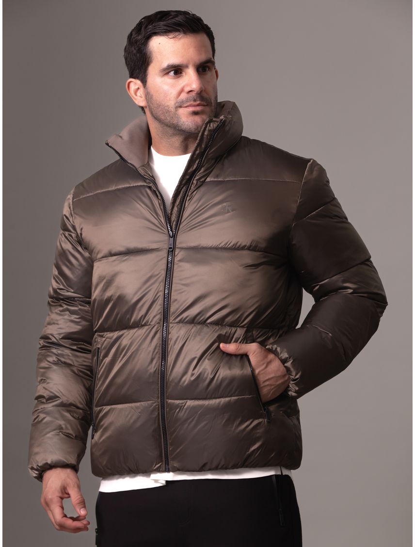 Chaqueta acolchada bicolor