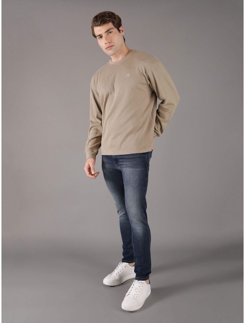 Polera manga larga slub