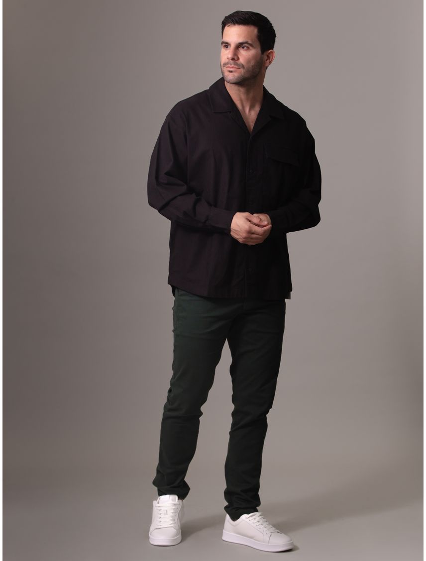 Camisa de lino mangas largas