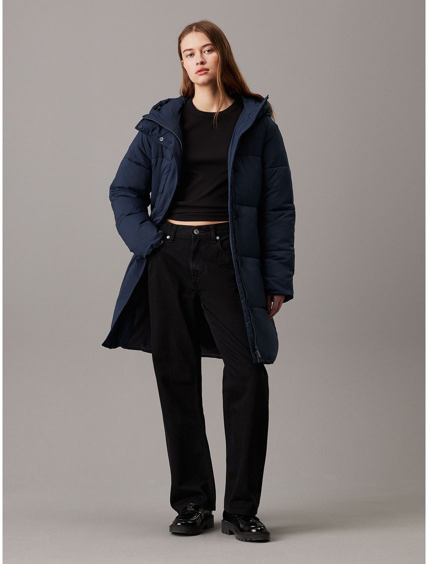 Parka Logo Belt Puffer
