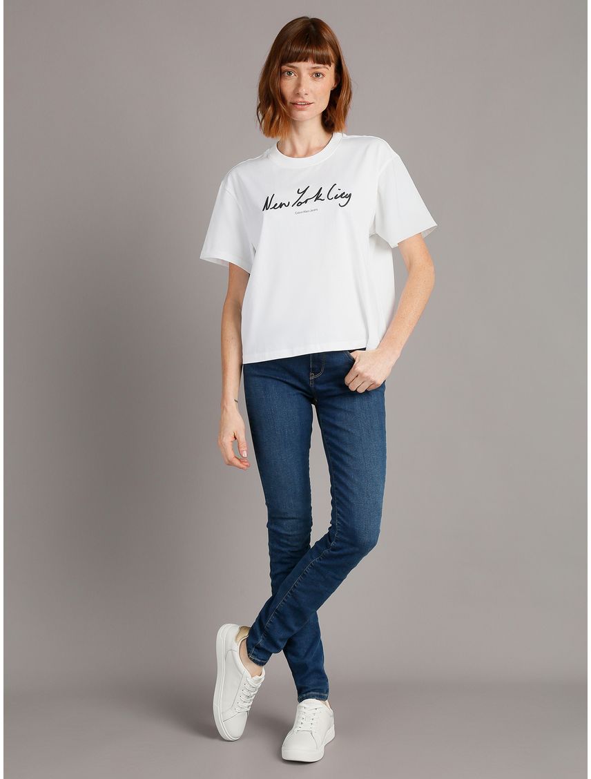 Polera Embroidered Nyc Relaxed