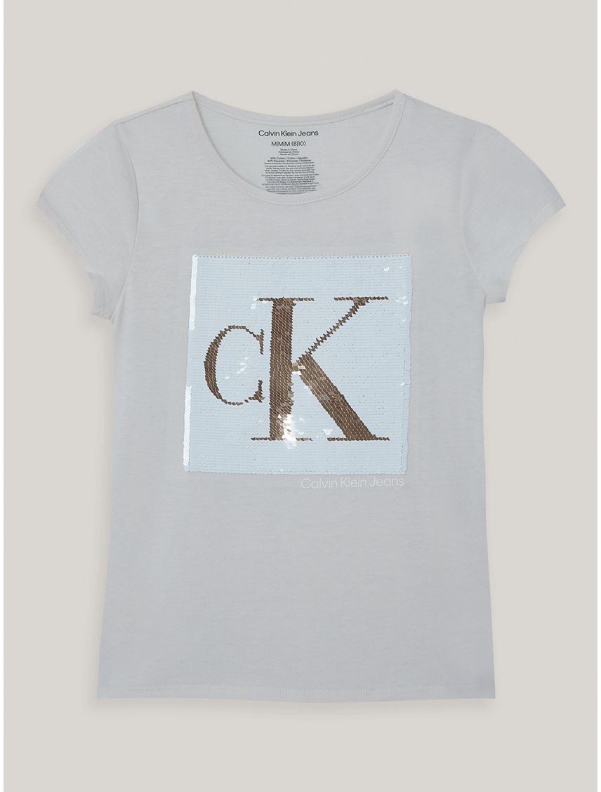 Polera Niña Monogram Sequin