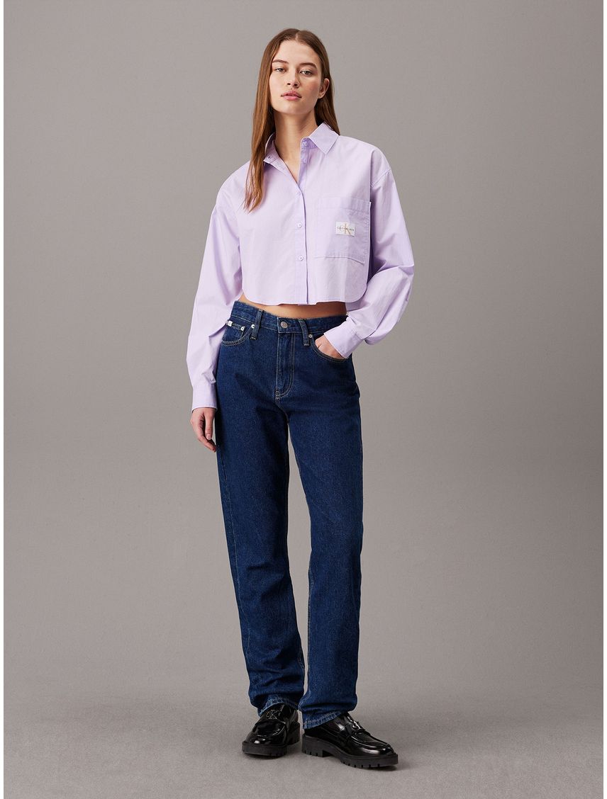 Camisa Woven Label Cropped