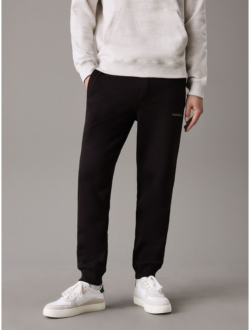 Pantalón de chándal de felpa con monograma