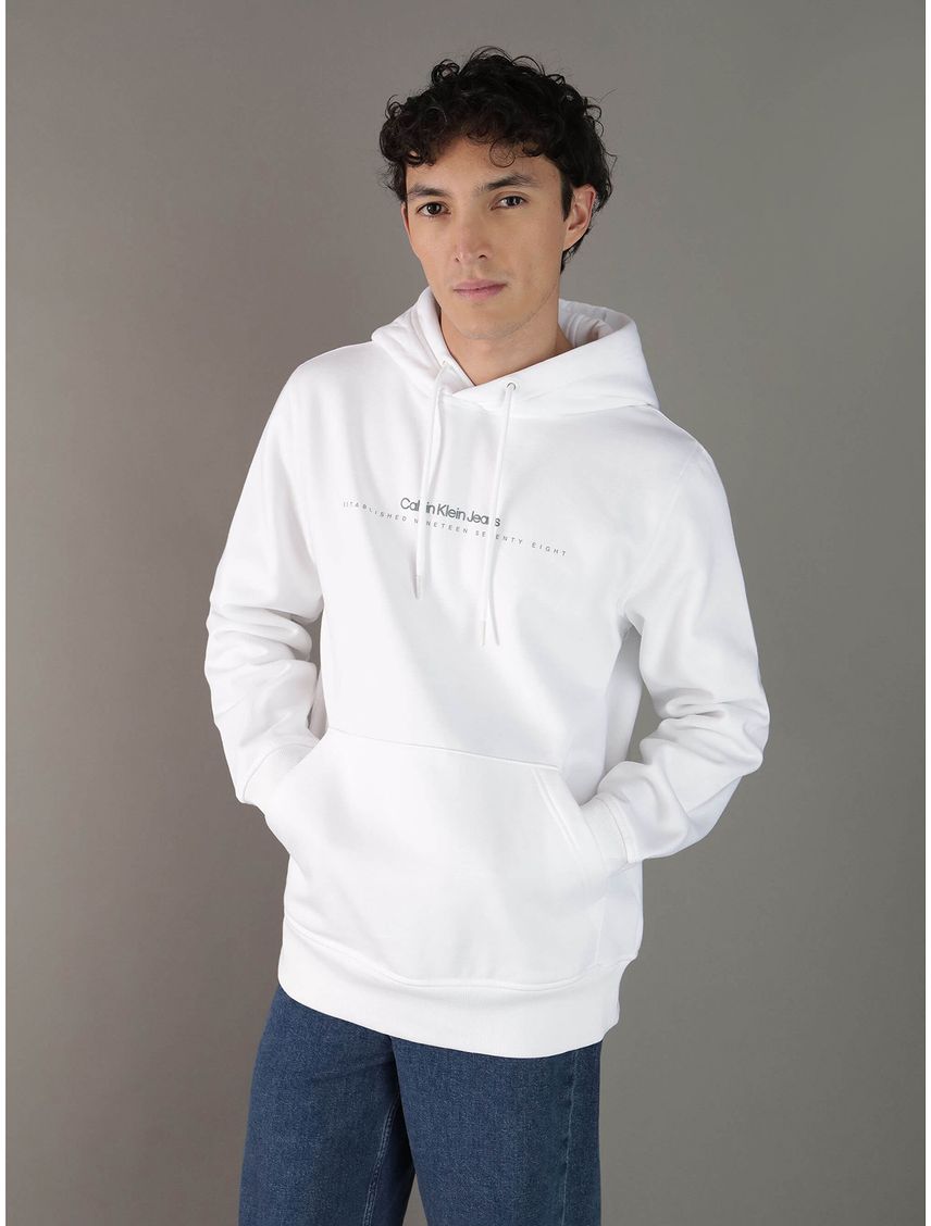 Polerón con gorro y logo pequeño
