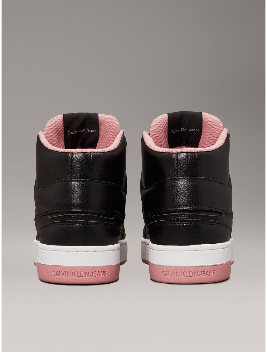 Zapatillas altas de cuero sintético