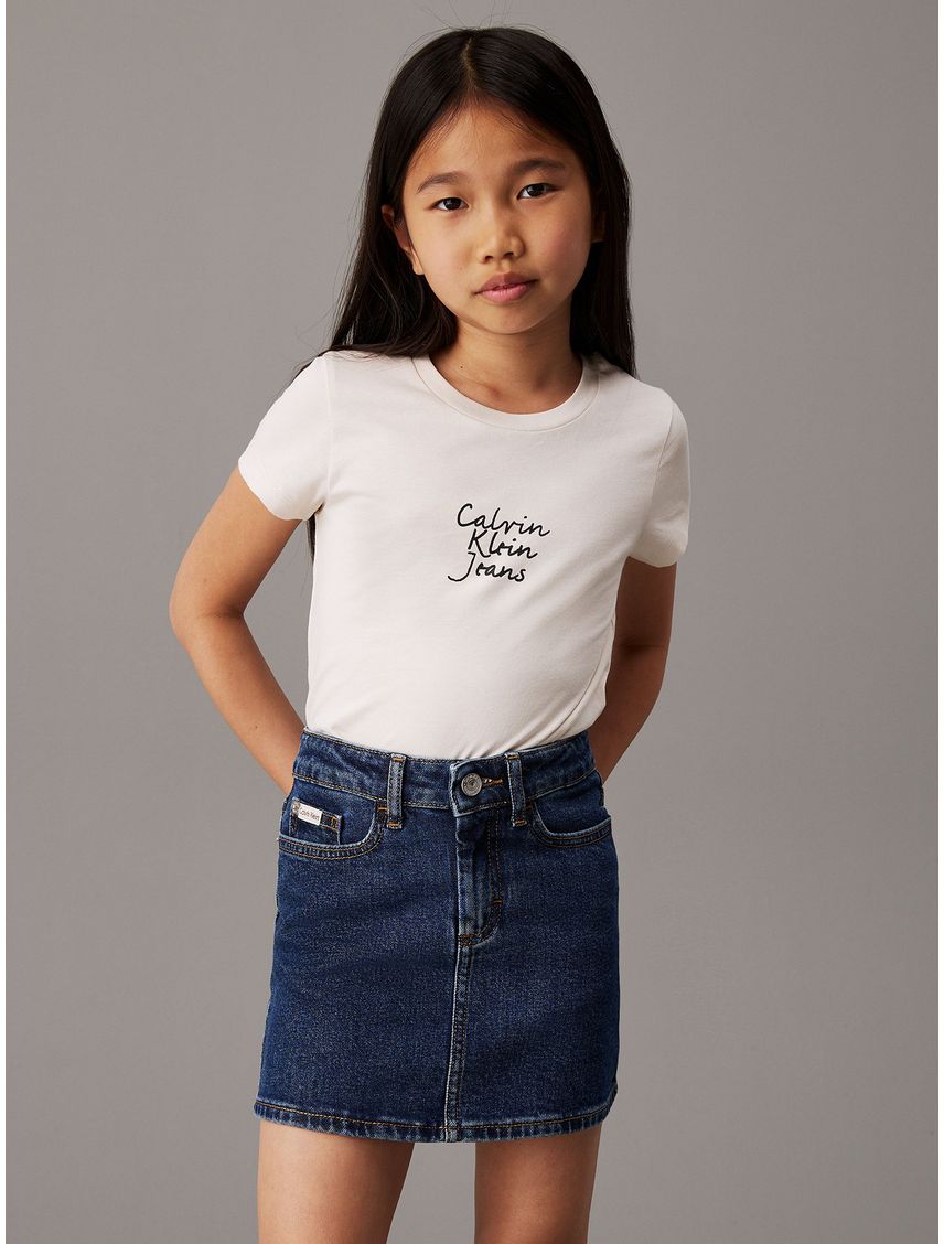 Polera Niña Handwriting Logo