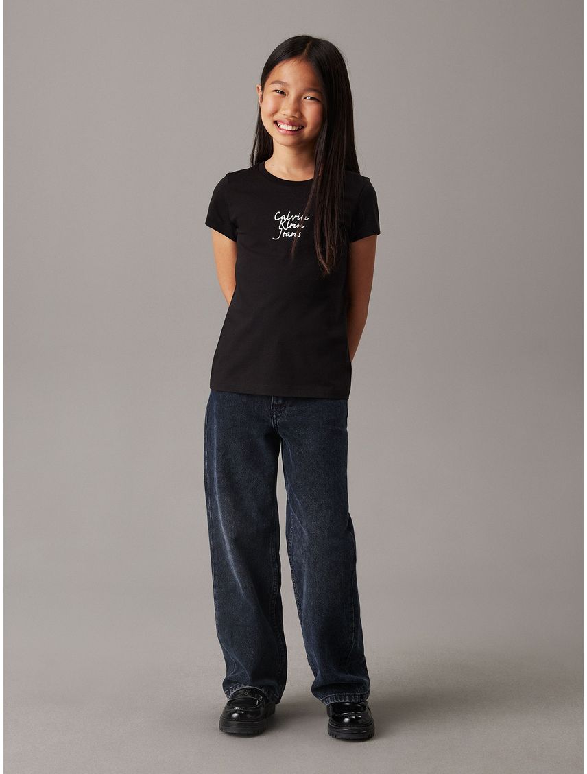 Polera Niña Handwriting Logo