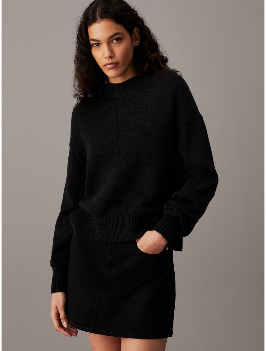 Sweater Ck Intarsia Loose