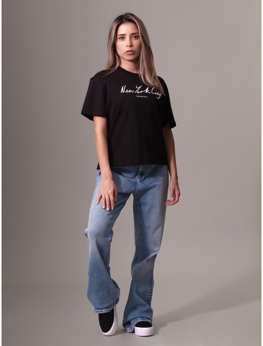 Polera Embroidered Nyc Relaxed
