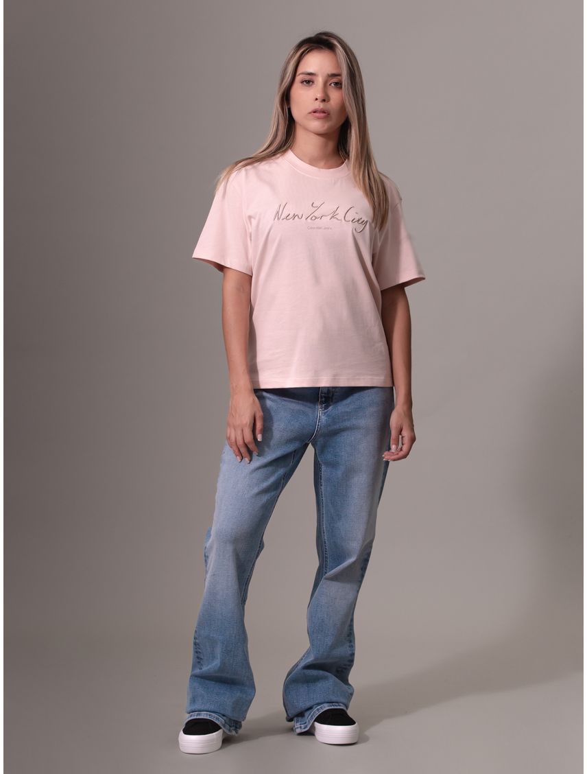 Polera Embroidered Nyc Relaxed
