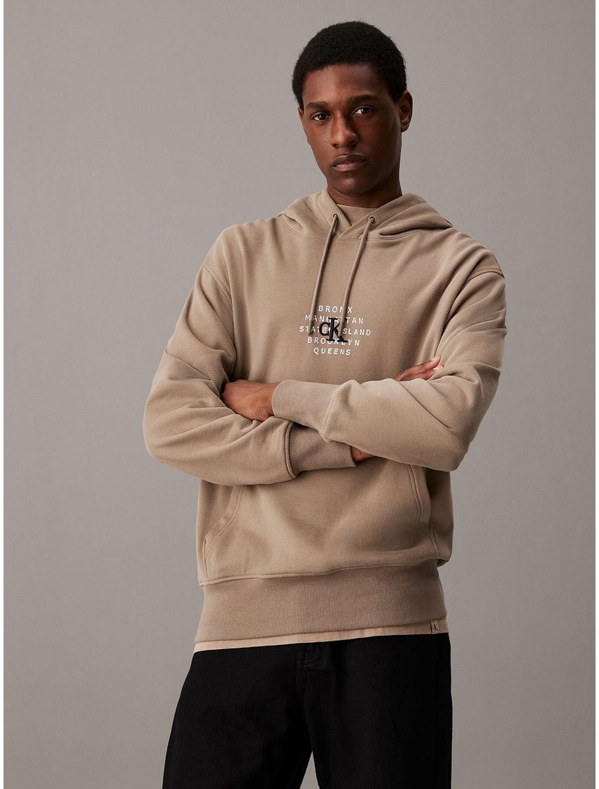 Polerón con Gorro Nyc Stamp Graphic