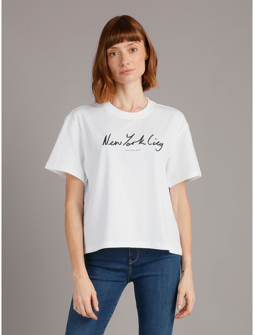 Polera Embroidered Nyc Relaxed