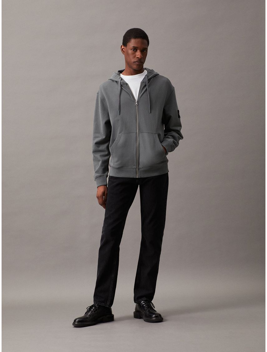 Polerón con Gorro Badge Zip Through